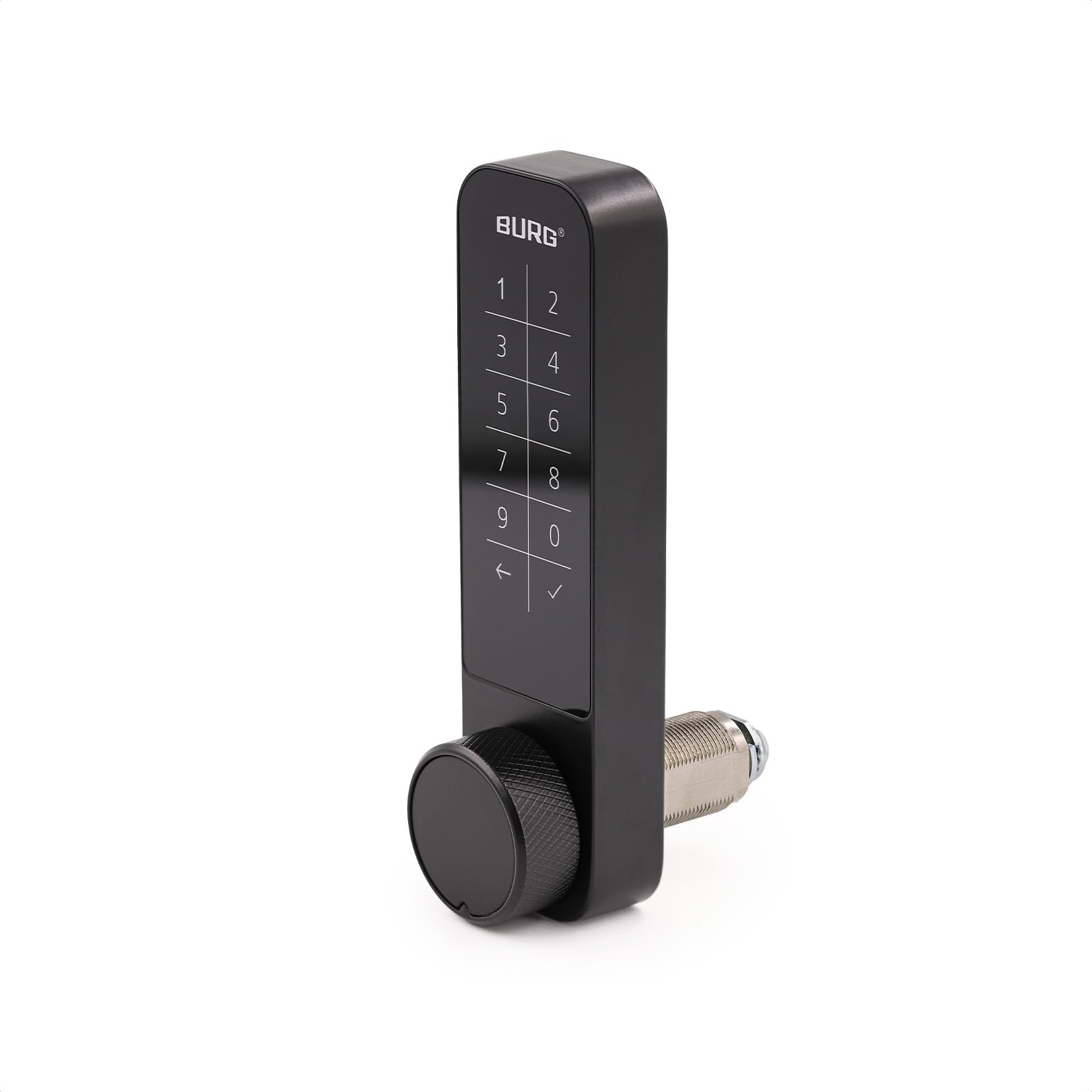 BURG Niro.Code Elektronisches Möbel-/ Zahlencodeschloss, schwarz, robust & wassergeschützt Klasse IP65