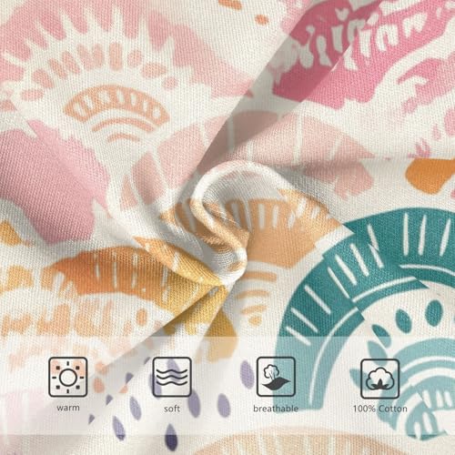 KLL Cute Rainbow Boho Style Little Boys Cotton Athletic Underwear Breathable Children Panties3