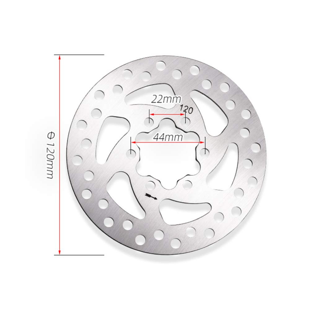 Mipcase Disc Brake Bike Rotor Replacement Parts for Scooter Six-hold Design Durable Stainless Steel Smooth Surface
