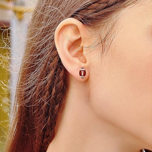 Sterling Silver Basketball Pickleball Football Soccer Volleyball Tennis Ball Stud Earrings Women Sport Heart Earrings Jewelry Gifts2