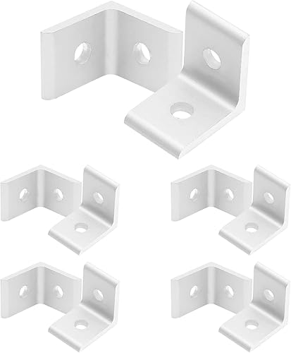 10 piezas de refuerzo de soporte de esquina interior 4040, soportes de extrusión de aluminio plateado 4080, conector de soporte en L de aluminio de