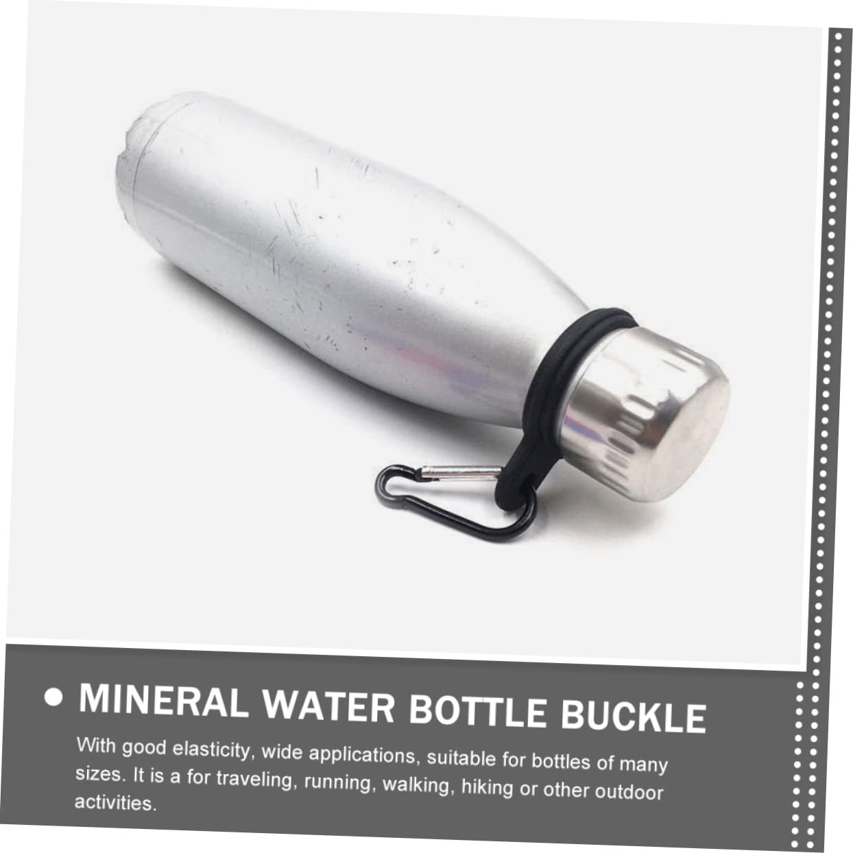 Toddmomy Porte-Bouilloire Bouteille d'eau Randonnée Bouteilles d'eau Clip De Boucle De Bouteille Suspendue Pince À Bouteille Suspendue Métal Noir