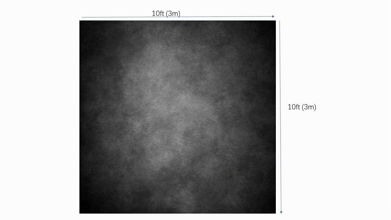WaW 3x3m Telo Sfondo Videoconferenza Studio Fotografico Grigio Nero per Ritratto Fotografia Shooting Fondale Photobooth Matrimonio