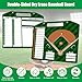Anglecai Baseball Coach Clipboard, Double-Sided Dry Erase Baseball Lineup Board for Softball Dugout Board Baseball Coaching Board with 30 Lineup Card/ 10 Magnet/2 Marker/2 Hook (Green)