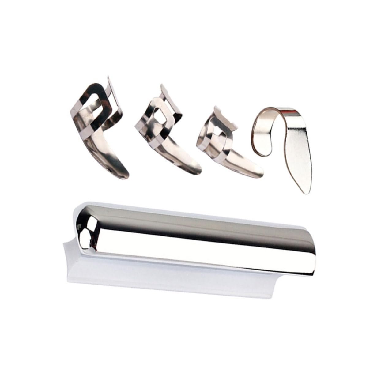 NULYLU Practical Guitar Slide Bar Picks Kit Metal Guitar Tonebar for Lap Steel Fingers Accessories