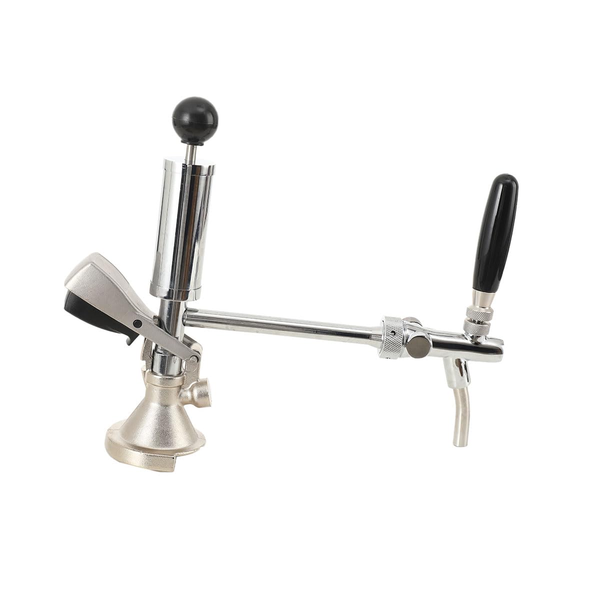 4-Zoll-Bierfass-Partypumpe, Bierfass-Zapfhahn aus Edelstahl, Keg-Zapfhahn-Kit mit Luftpumpe und Verteiler, Kolbenschankhahn für Keg-Anschlüsse, Perfekt für Picknicks, Partys oder Camping
