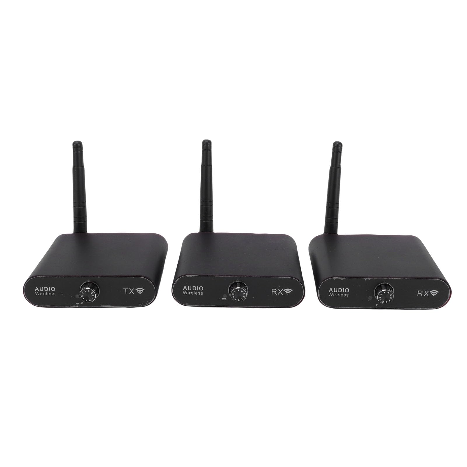 Zestaw Bezprzewodowy Nadajnik-odbiornik 2,4 GHz, Zestaw Adapterów Stereo HiFi o Dalekim Zasięgu 100 M z funkcją Przenikania Przez ścianę do Telewizora z Głośnikiem do Komputera PC
