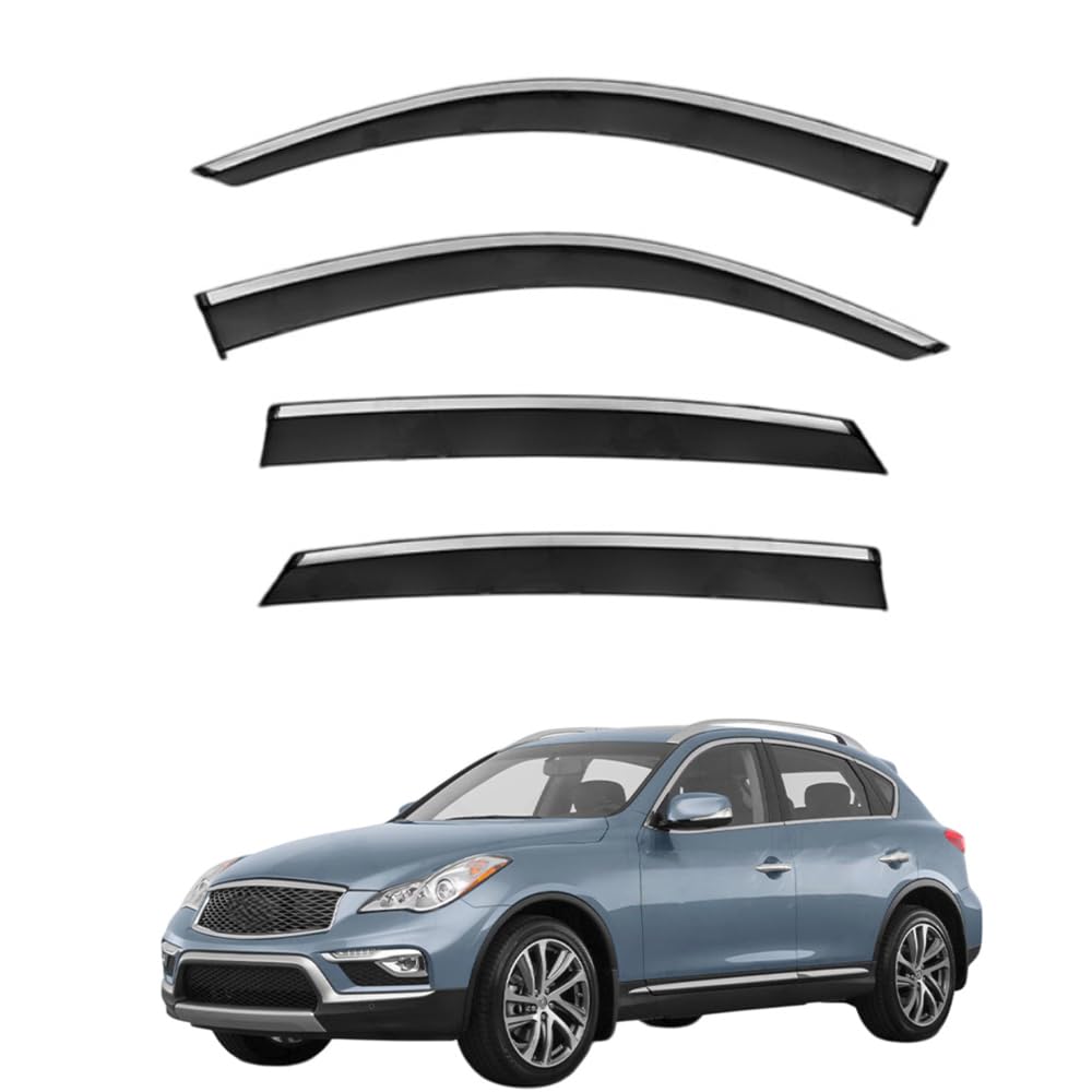 QOEMRHELT 4pc Set In-Channel Wind Deflectors, for Infiniti QX50 (J50) 2014-2018 Window Visors Rain Guards Vent Visors Rain & Sun Protection,Car Accessories