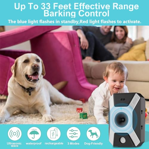 Bubbacare Anti-Bell Gerät Für Hunde - Ultraschall Bellen Kontrolle Mit 4 Sendern