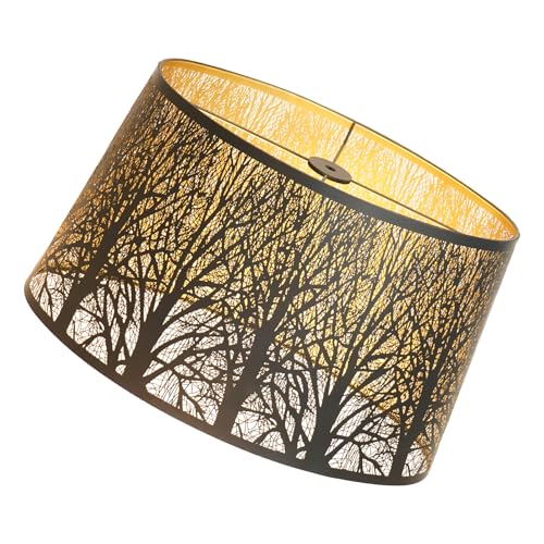 14×8.5" top x 16×10.5" bottom x 9.5" high Oval Metal Etched Lampshades. - image 1