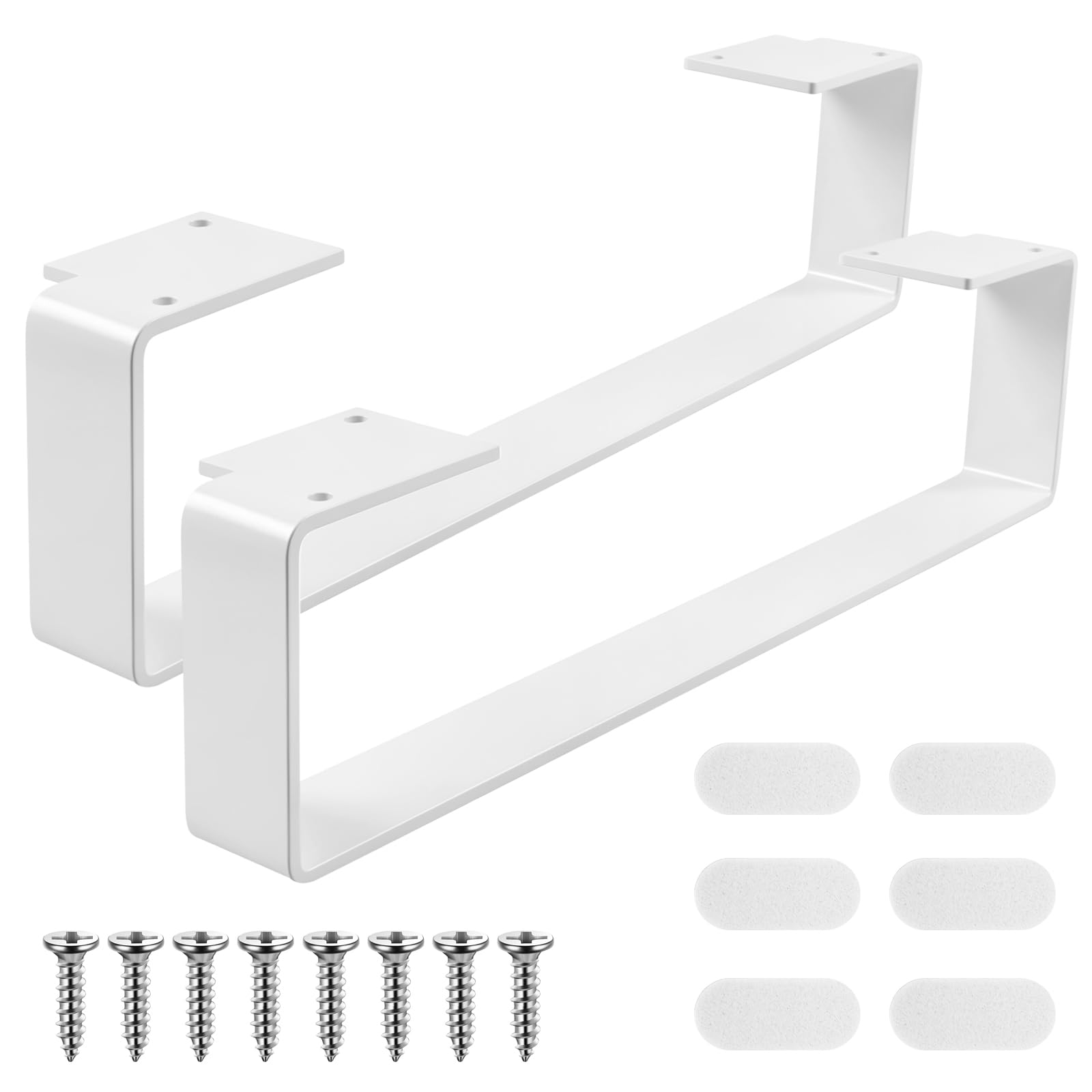 Patas escritorio muebles metal blanco L40: base y marco de mesas resistente para bricolaje