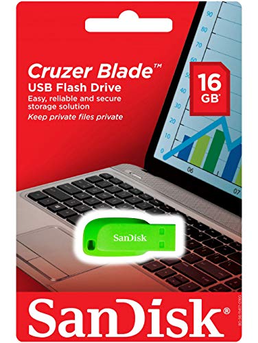SDCZ50C-016G-B35GE 16 GB Cruzer Blade USB Flash Drive - Electric Green - Chiavetta USB - Immagine 1