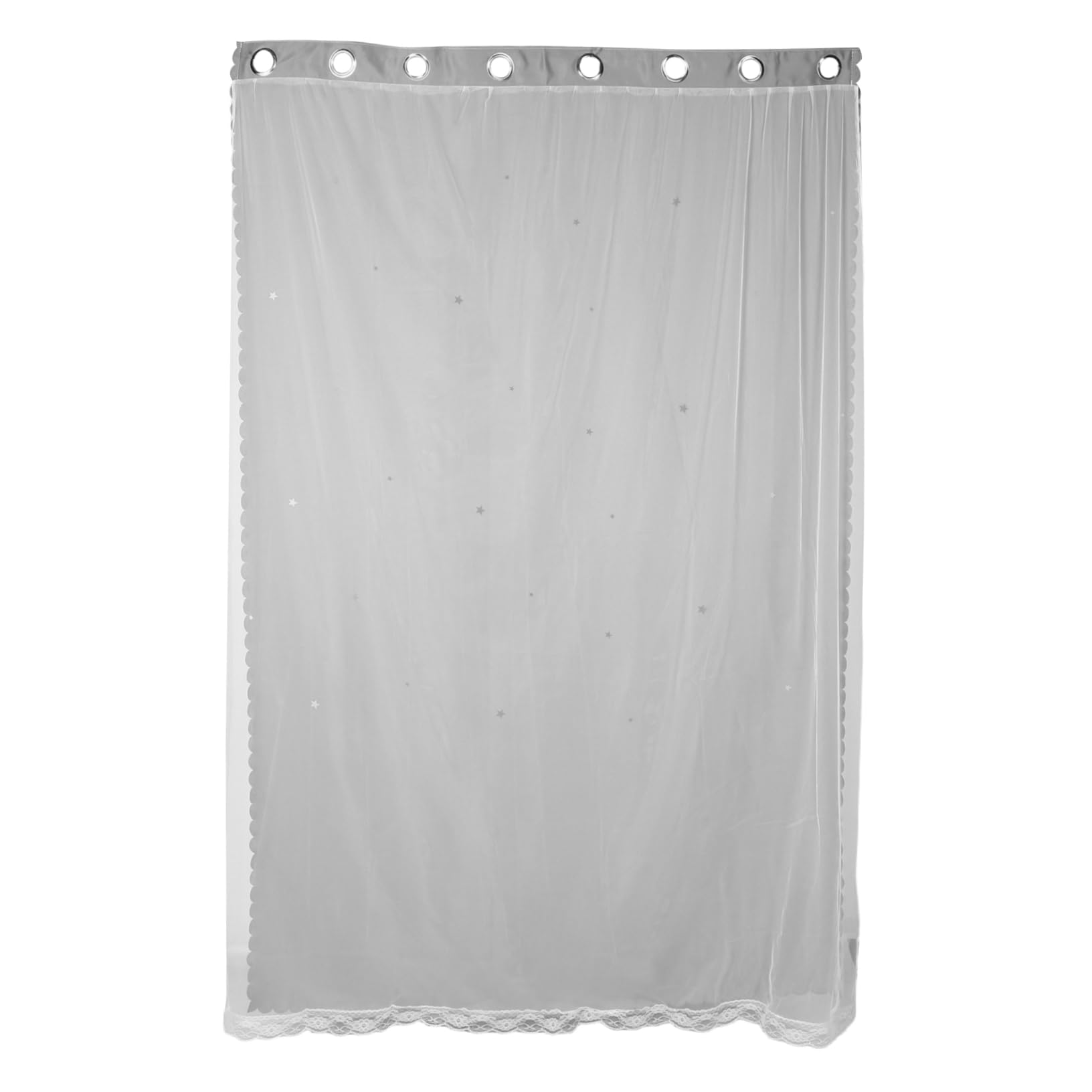 Rideaux occultants gris pour chambre d'enfant avec motif étoile creux