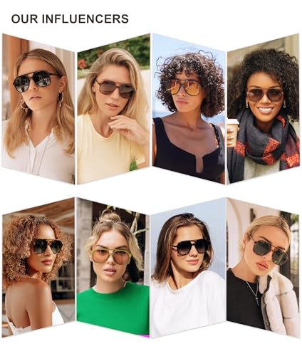 SOJOS Retro Polarized Aviator Sunglasses Womens Mens Classic 70s Vintage Trendy Square Aviators SJ21744