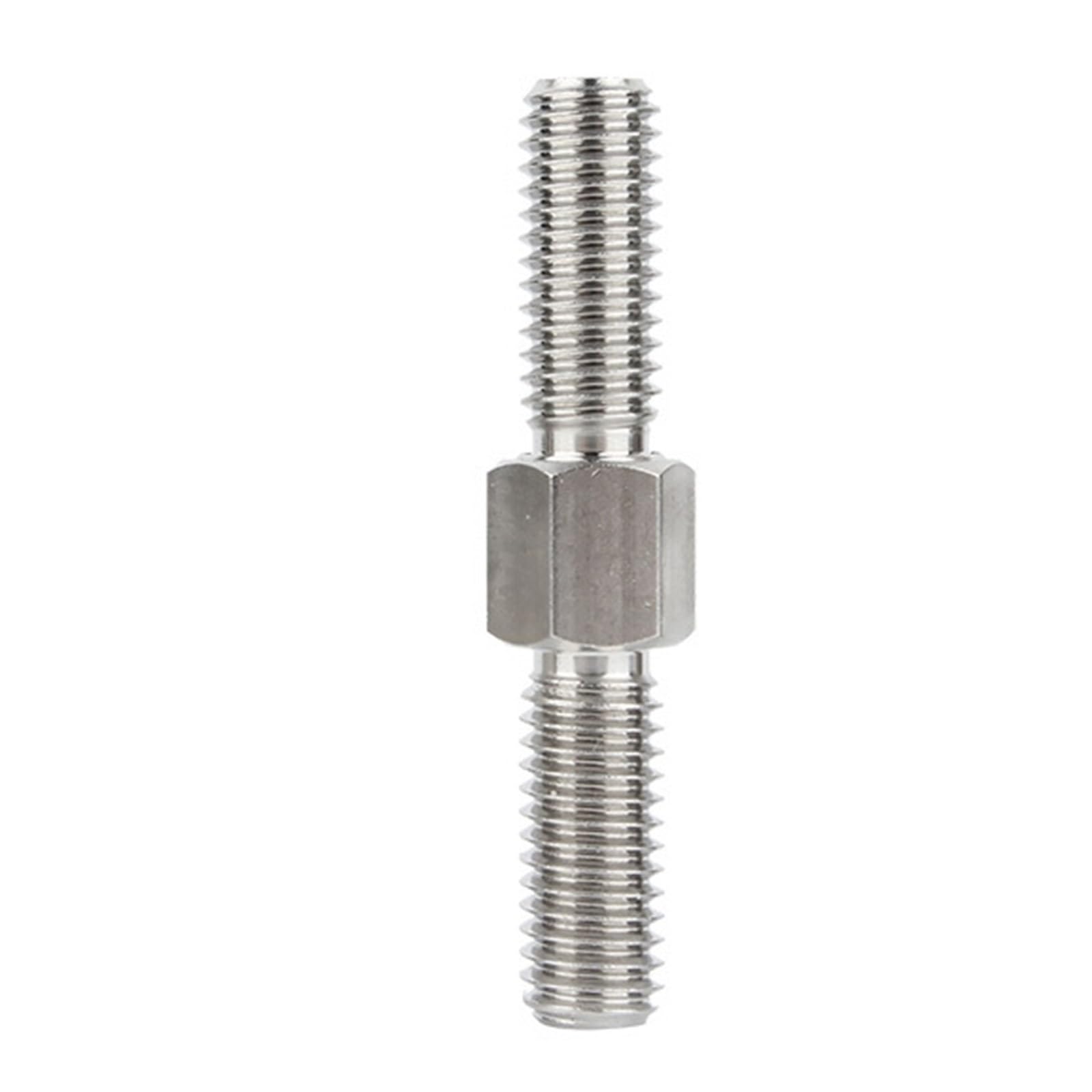 WEKONUMEX Double Ended Stud Nut, 304 Stainless Steel Double-End Hex Head Left Right Hand Threaded Rod M14 M16 50-150mm(90mm,M16)
