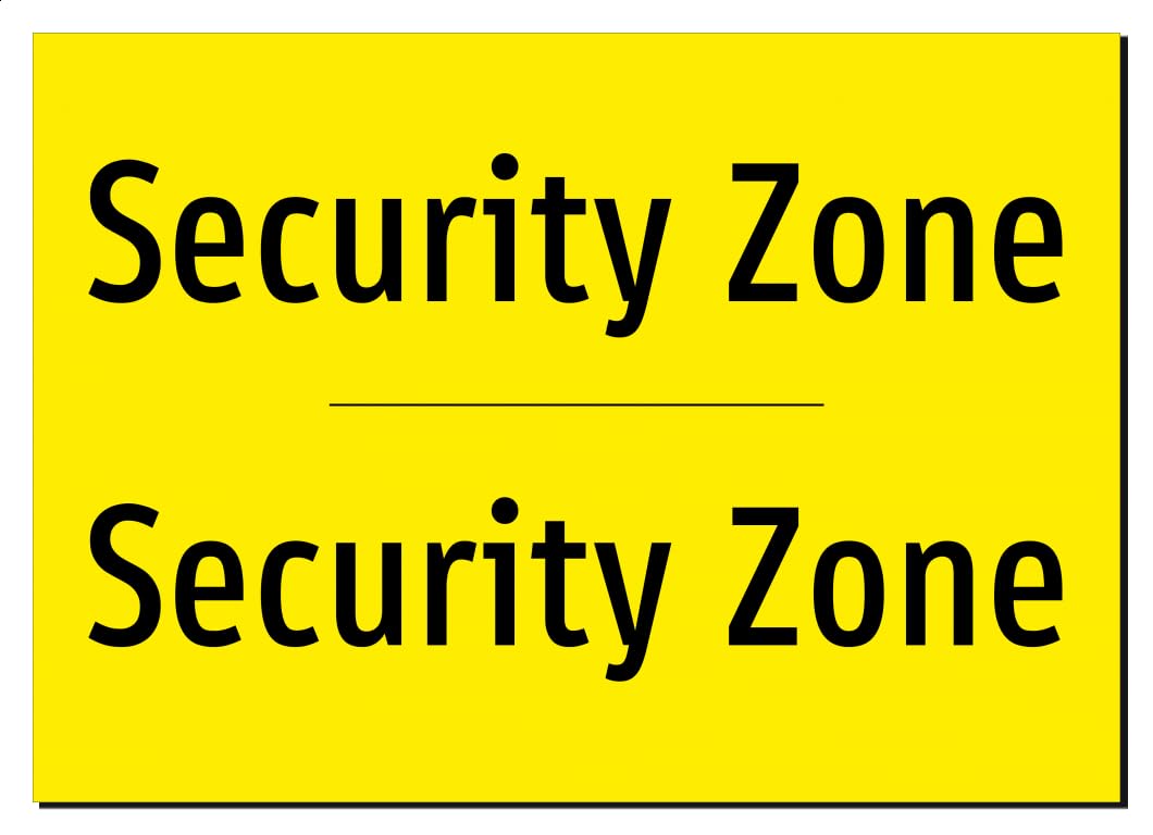 48776-DEEN-T-13 | Security Zone/Sicherheitszone Schild | Deutsch