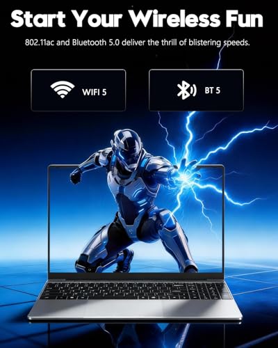 15.6" Gaming Laptop with Win11 Pro, 16GB RAM 512GB (Supports 1TB TF) Notebook, i5-7Y54 Processor, 1920×1080 HD Display Computer, 5000mAh Battery, USB 3.0, BT 5.0, WiFi 5, HDMI, Backlit Keyboard - Image 6