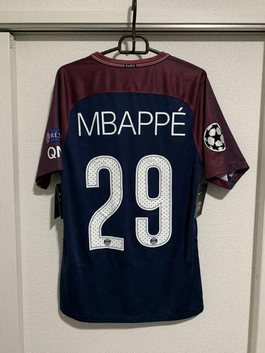 Amazon.co.jp: キリアンムバッペ パリSG17/18ホームユニフォーム