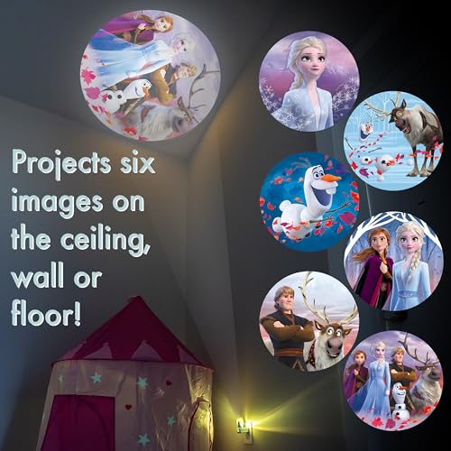 Projectables Disney Frozen 2 LED Projector Night Light, Plug-In, Dusk-to-Dawn, Elsa, Anna, and Olaf, Ideal for Hallway, Bedroom, Nursery, or Playroom – 45028 by Projectables - Image 2