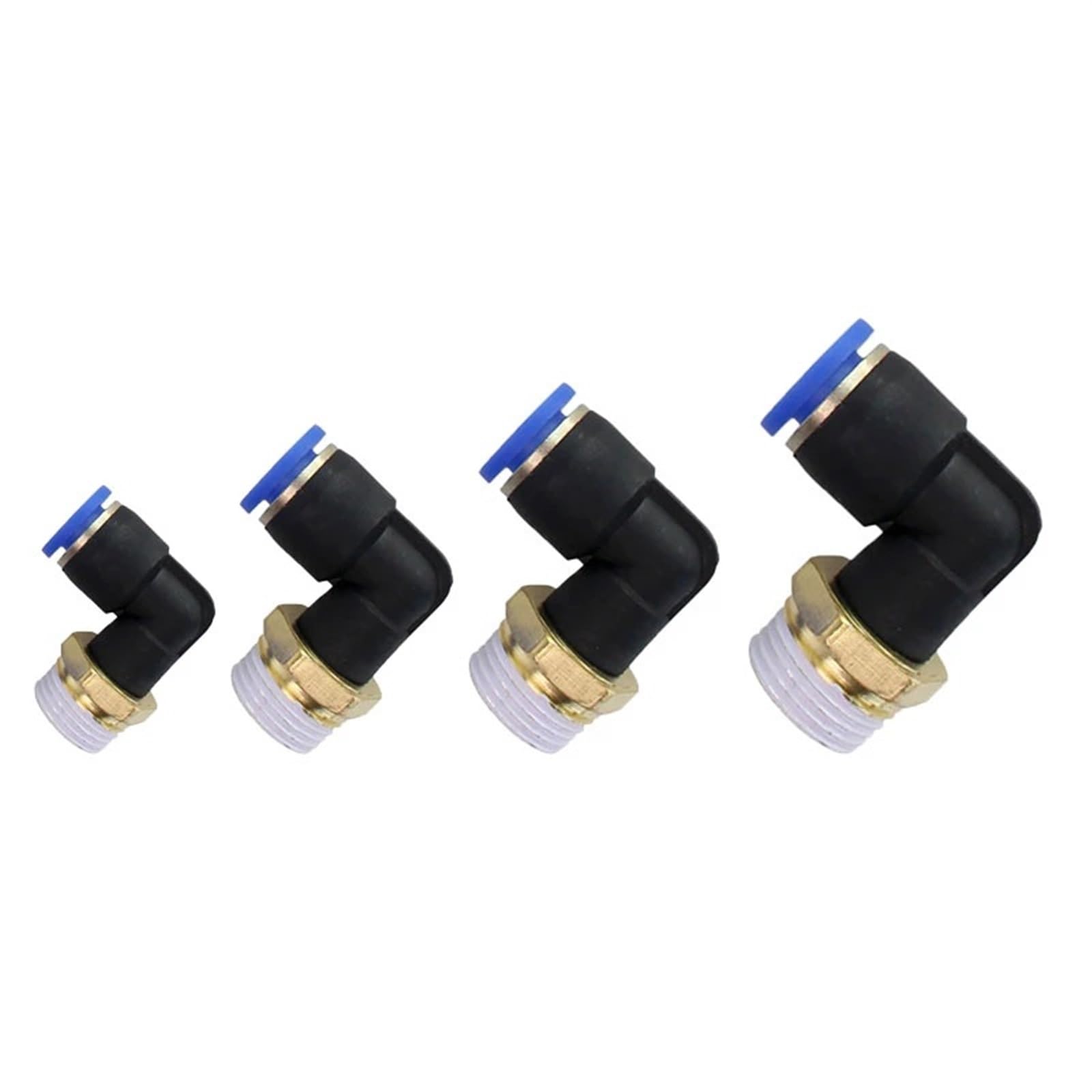 30 Pz PL Gomito 4-M5 6-M5 Dritto Connettore Aria Raccordo Pneumatico Raccordi Rapidi 1/8 "1/4" 3/8 "1/2" Filettatura Maschio Push In (Size : PL10-03)