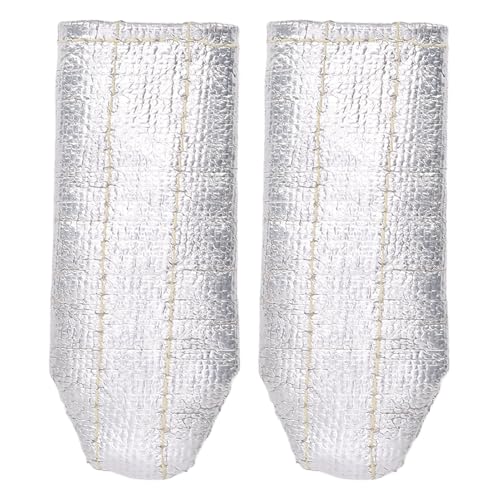 XUMIUZIY Soldadores TIG Guante Protector Térmico para Dedos Protectores Aislantes de Papel de Aluminio Reflectante, 2 Piezas Tamaño de Bolsillo Escudo Térmico de Soldadura TIG para Cualquier Trabajo