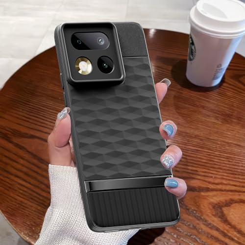 Image of Pikkme Back Cover for Realme 16 Pro Plus 5G Camera Protection 3D Hexa Cube Design Silicone Protective Bumper Case (Black)