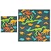 Juvale 144-Piece Dinosaur Birthday Party Decorations Set with Plates, Cups, Napkins & Cutlery - Serves 24 - Green & Blue Dino Fossil Paper Plates & Cups - Disposable & Easy Cleanup