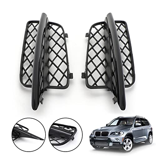 Cubiertas de rejilla inferior con acabado de precisión para parachoques de BMW X5 E70 2