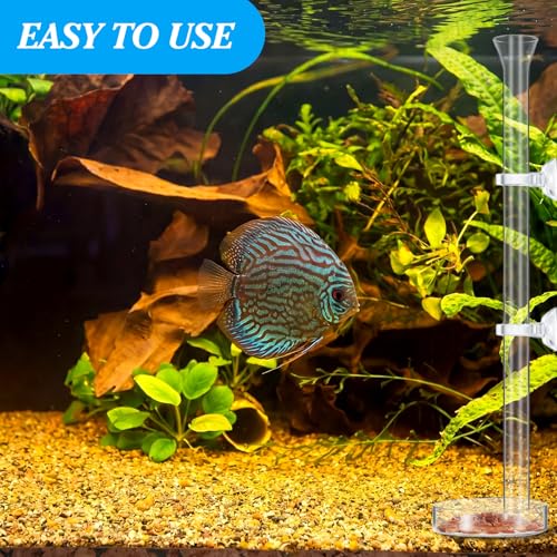 Image of CHENGU 3 Pieces Shrimp Feeding Tube and Dish Set, 12 Inch Glass Shrimp Feeder Tube and 2 Aquarium Dish Bowl Fish Tank Feeding Supplies for Fish Tank Aquarium