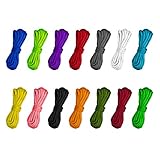 Matogle 14 Pcs Cuerda de Paracord para Tienda de paracaídas Cuerda Multifuncional Cuerda de Supervivencia al Aire Libre Cuerda Cordón Llavero Collar de Perro Supervivencia Camping Escalada