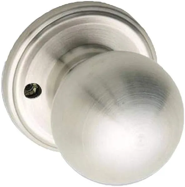Copper Creek Dummy Interior Door Knob – ANSI Grade-3 Certified, Modern Heavy Duty Handle, Easy Install and Reversible for French Doors & Closets, Non Turning – Satin Stainless (1 Pack)