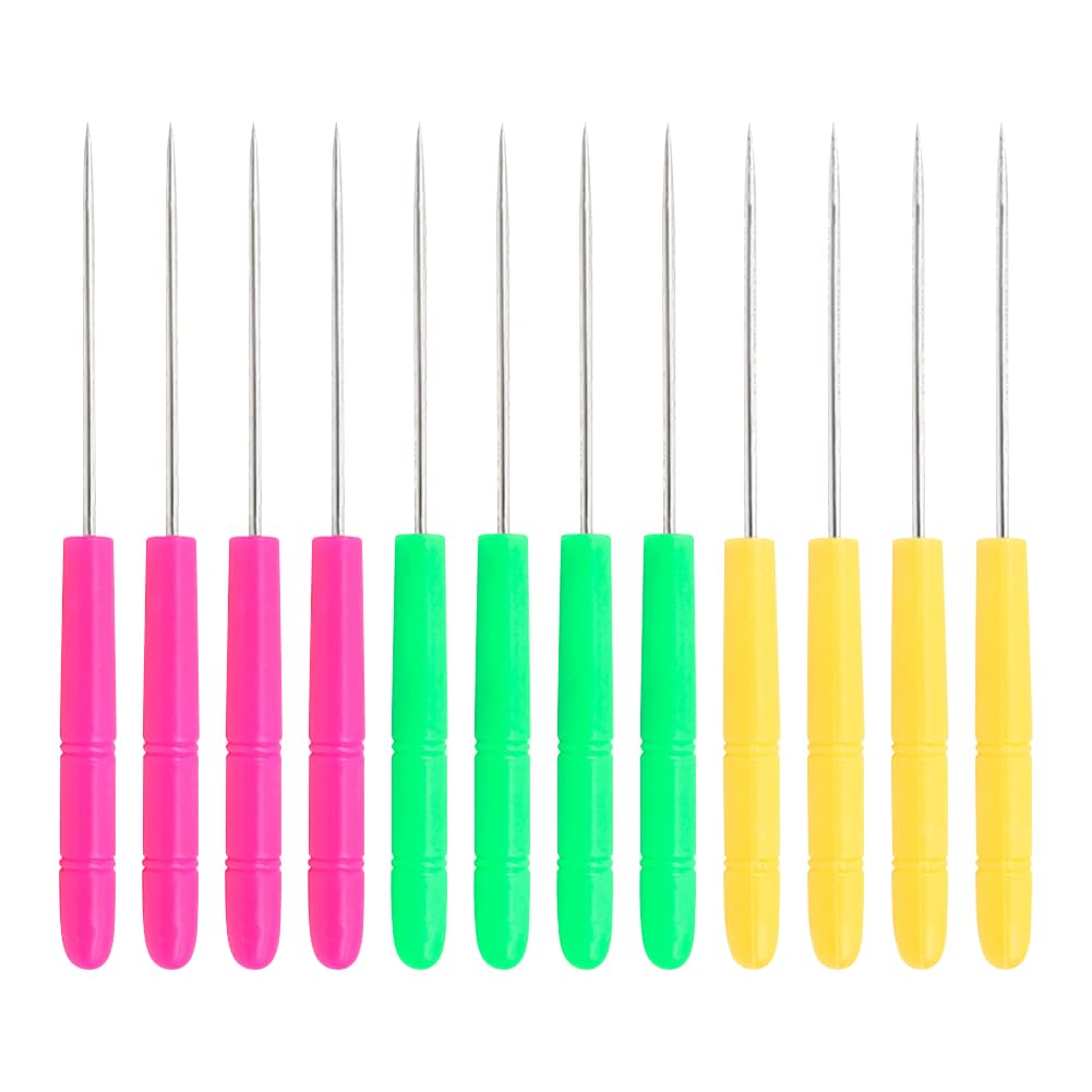 HugeDE 12 Pcs Sugar Stir Needles Biscuit Icing Pins DIY Baking Pins Sugar Stirring Pins Cookie Scriber Needles Cake Decorating Needle Tools Baking Scribe Tools for Icing Sugar Craft