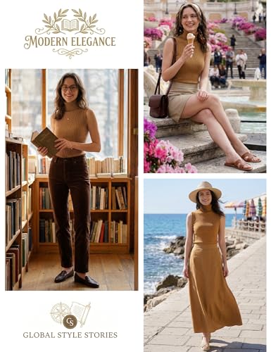 Image of v28 Women Sleeveless High Neck Turtleneck Stretchable Knit Sweater Top