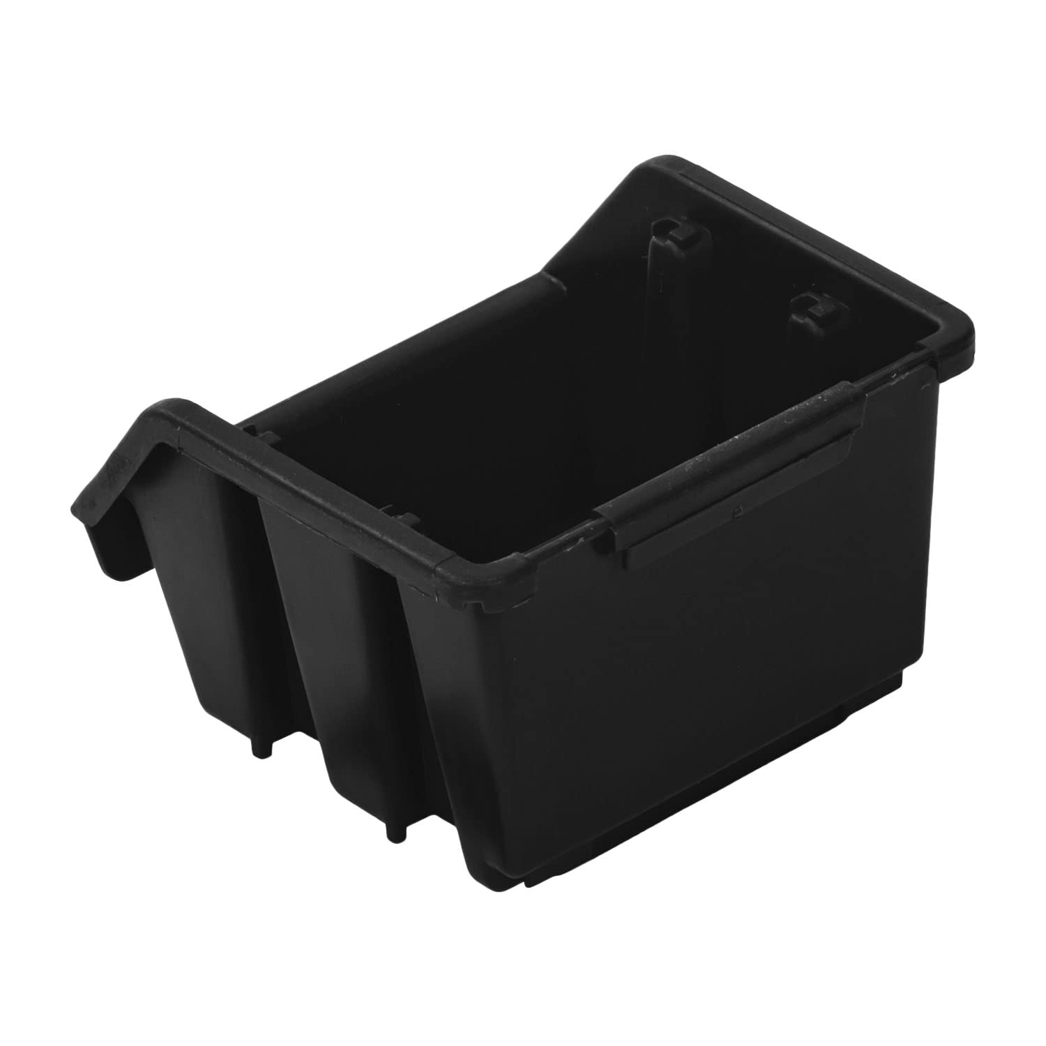 PAFEN Stapelboxen Set – 10x Stapelbox für Werkzeugwand 115 x 75 x 118 mm – Sichtbox Stapelkasten Stapelbox Lagerbox, Schwarz