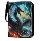 Lot de 50 pages pour cartes Pokémon, 50 pages, 900 pochettes, grand album de cartes à collectionner, portable, étanche, en polyuréthane, idéal comme cadeau pour les enfants