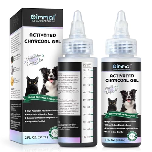 Activated Charcoal Paste for Dogs & Cats 60ml - Support Digestion & Gut Comfort Gas Relief Stool Firming Reduce Digestive Odors Suitable for Occasional Digestive Upset