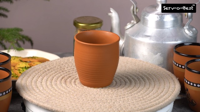 Amazon.com | Serv-o-Best Handmade Ceramic Tea Cups Set – 6 Desi