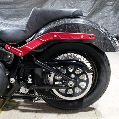 Support garde-boue arrière rouge contre vibrations Harley Softail