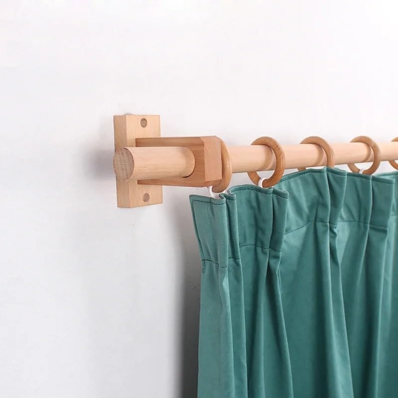 Tringle à Rideau Bois Massif YPAPBHT Tringle à Rideau Romaine Couleur Bûche, Tringle Tringle Longueur 180cm Chambre Salon