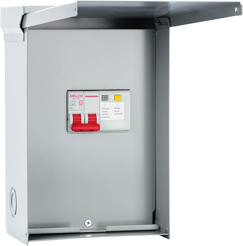 Briidea Panel de spa de 60 amperios con interruptor GFCI de 2 polos, 60 amperios, impermeable IP 65, ideal para spas, jacuzzis, piscinas, hogar