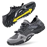 SOBASO Zapatos de agua - Zapatos de secado rápido para mujer, para playa, piscina, río, natación, para surf, barco, kayak, color gris
