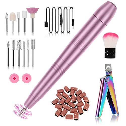 Bestif Nail Drill Machine, Electric Nail File for Acrylic Nails, Acrylic Nail Drill with Acrylic Nail Kit, Efile Nail Drill for Nail Polish, with Nail File Brush Clipper Set for Home Salon
