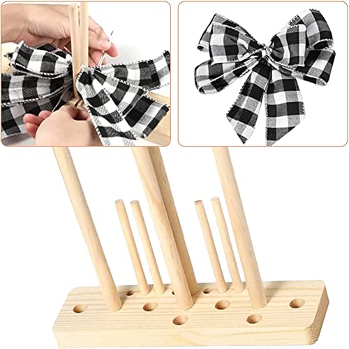 Bogenmacher für Bänder, Werkzeug Bogenmacher, Schleifenmacher Für Geschenkschleifen, Wooden Ribbon Bow Maker Kit, Für Bandkränze, Geschenkbögen, Partydekorationen, Verschiedene Handwerke