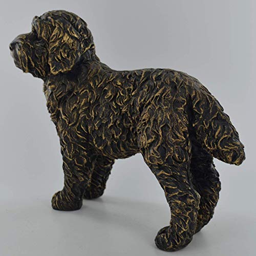 Estatua de Perro Cockapoo grande en bronce frío 17cm miniatura 4