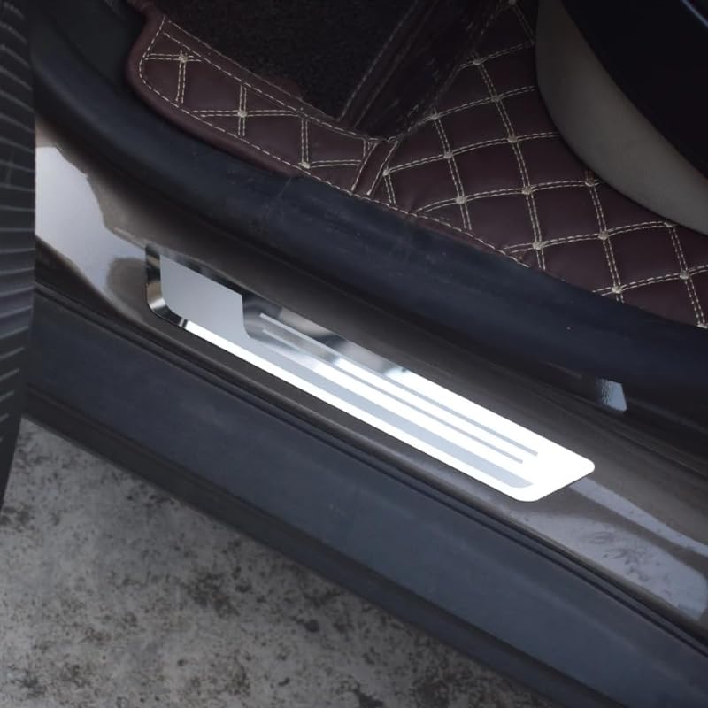 4 Pezzi Auto Acciaio Inox Battitacco, per Peugeot Traveller L2 2024 Accessori di Stile