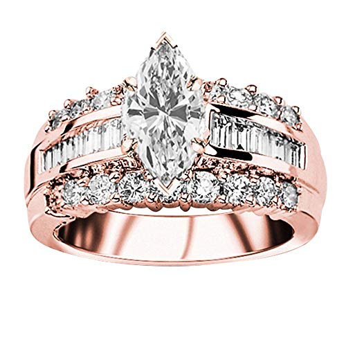 LAB Grown Diamond Channel Set Ring in Rose Gold