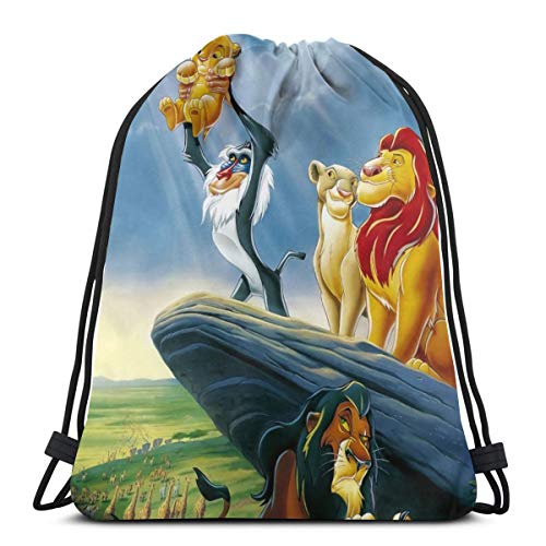 FASHIONDIY León Rey Simba Bolsas de Cordón Deportiva Mochila de Viaje