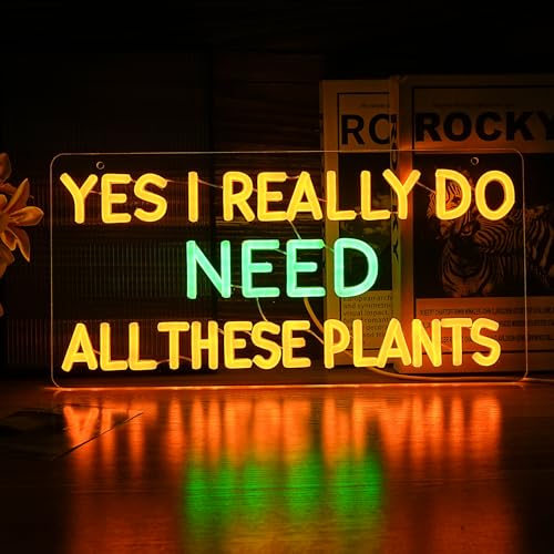 Image of inchYes I Really Do Need All These Plants inch Neon Sign USB for Wall Decor