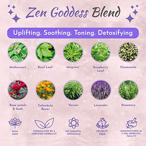 Image of V Steaming Herbs - 100% Natural Vaginal Steam Kit, 10 Healing Herbs Zen Goddess Blend with Filter Bags | Soothe. Rejuvenate. Heal (2-4 Steams)