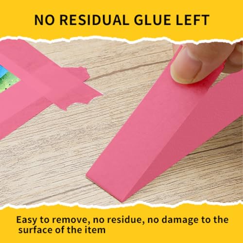 Image of Painters Tape, 1 inch x 55 Yards x 6 Rolls Pink Painters Masking Tape for Indoor and Outdoor Use, Medium Adhesive Paint Tape for DIY Crafts, Arts, Painting, Easy Removal